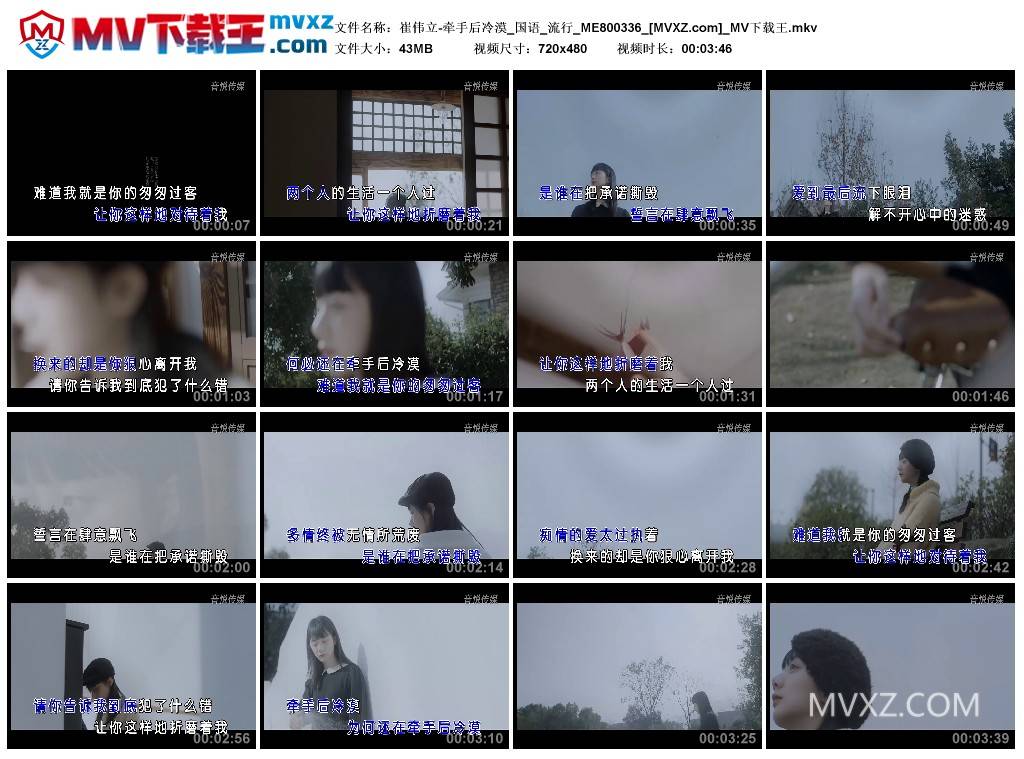 崔伟立-牵手后冷漠_国语_流行_ME800336